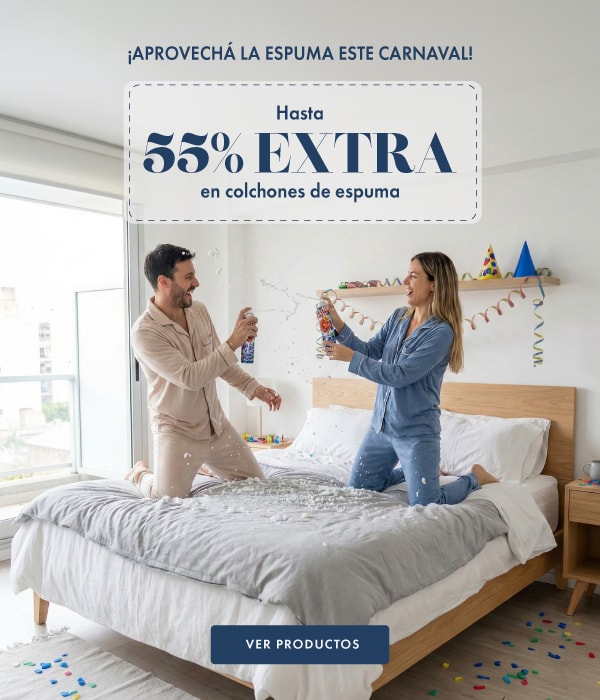 55% EXTRA EN COLCHONES DE ESPUMA